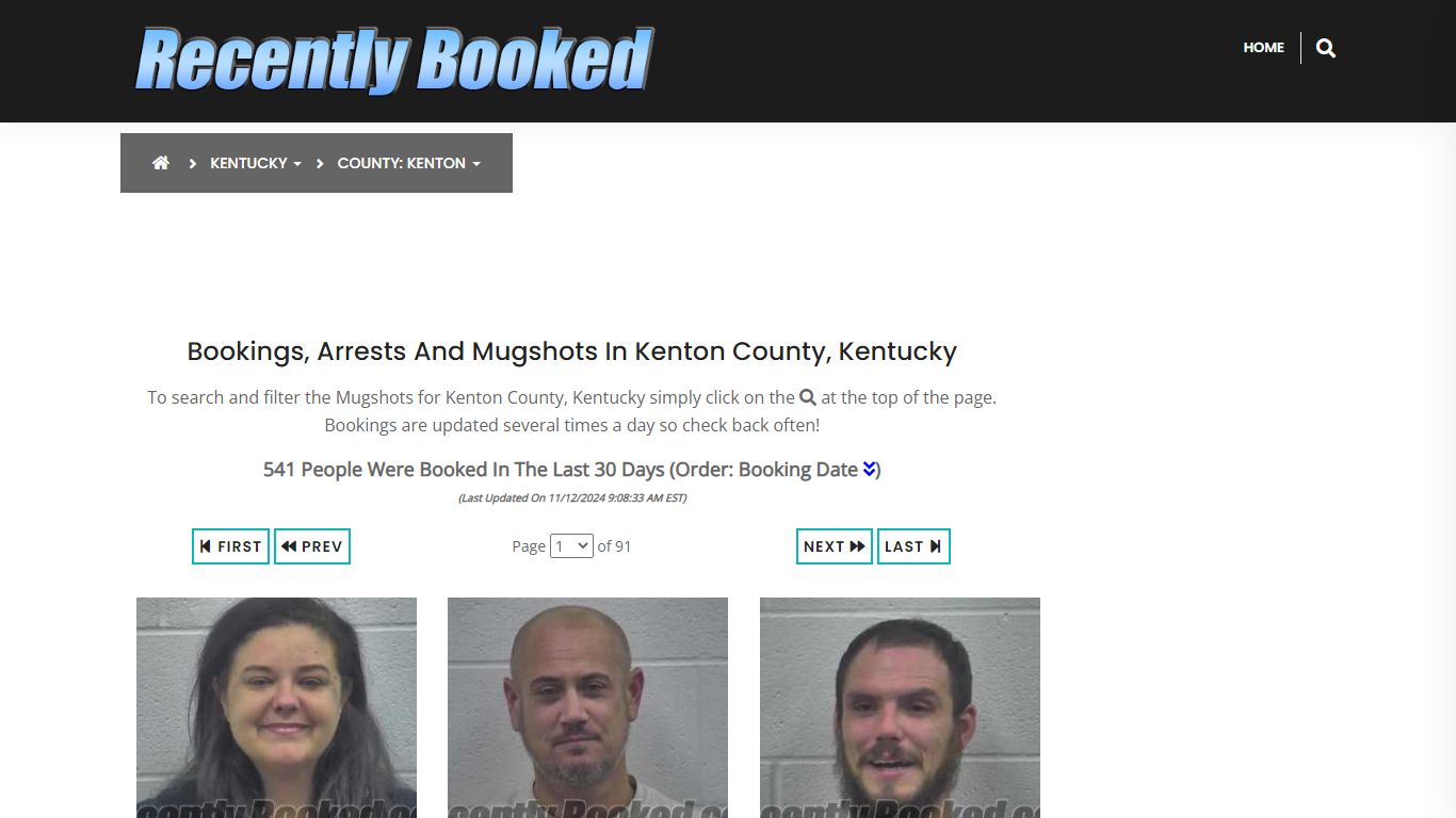 Bookings, Arrests and Mugshots in Kenton County, Kentucky - Recently Booked