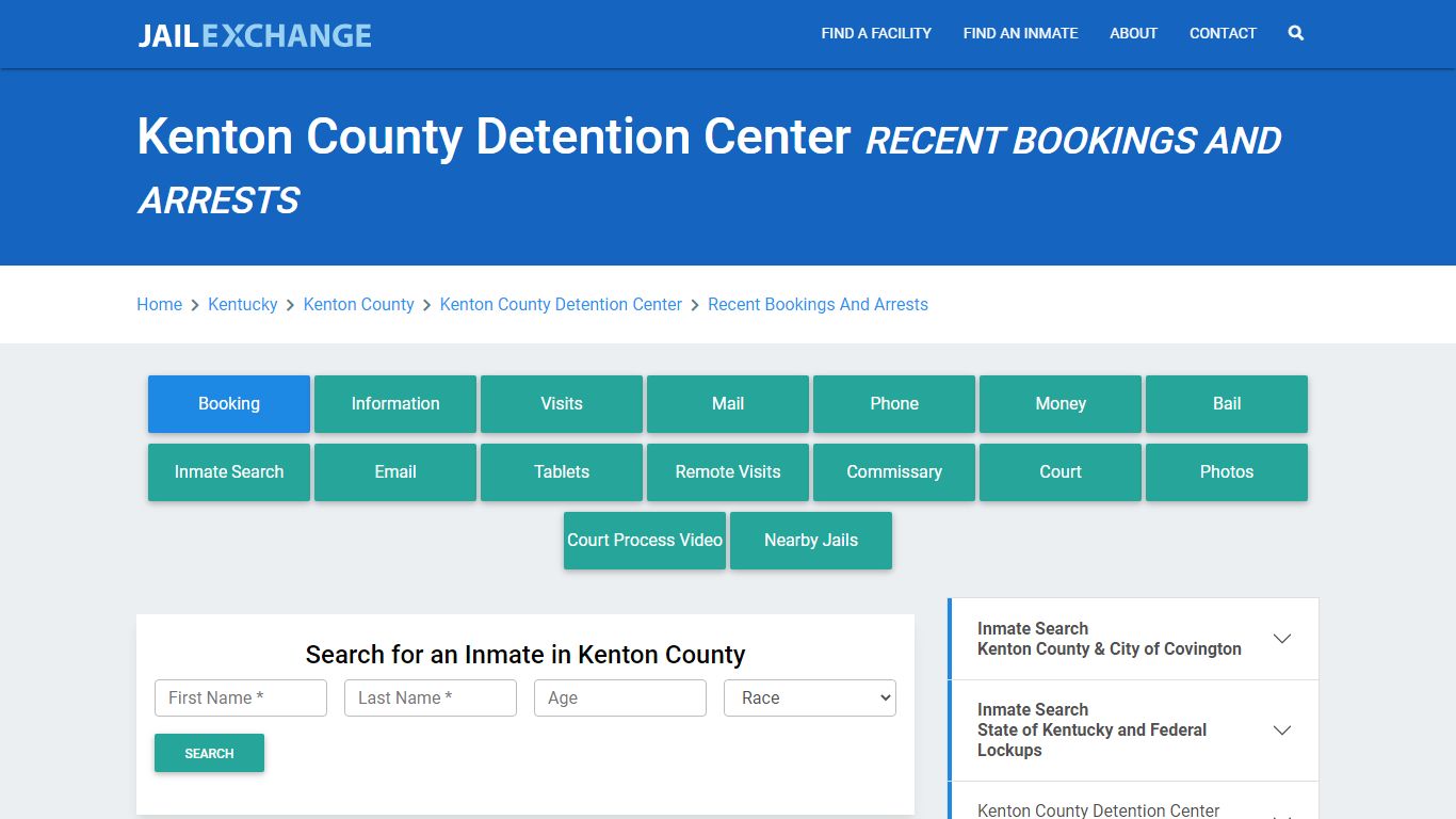 Kenton County Detention Center Recent Bookings And Arrests - Jail Exchange