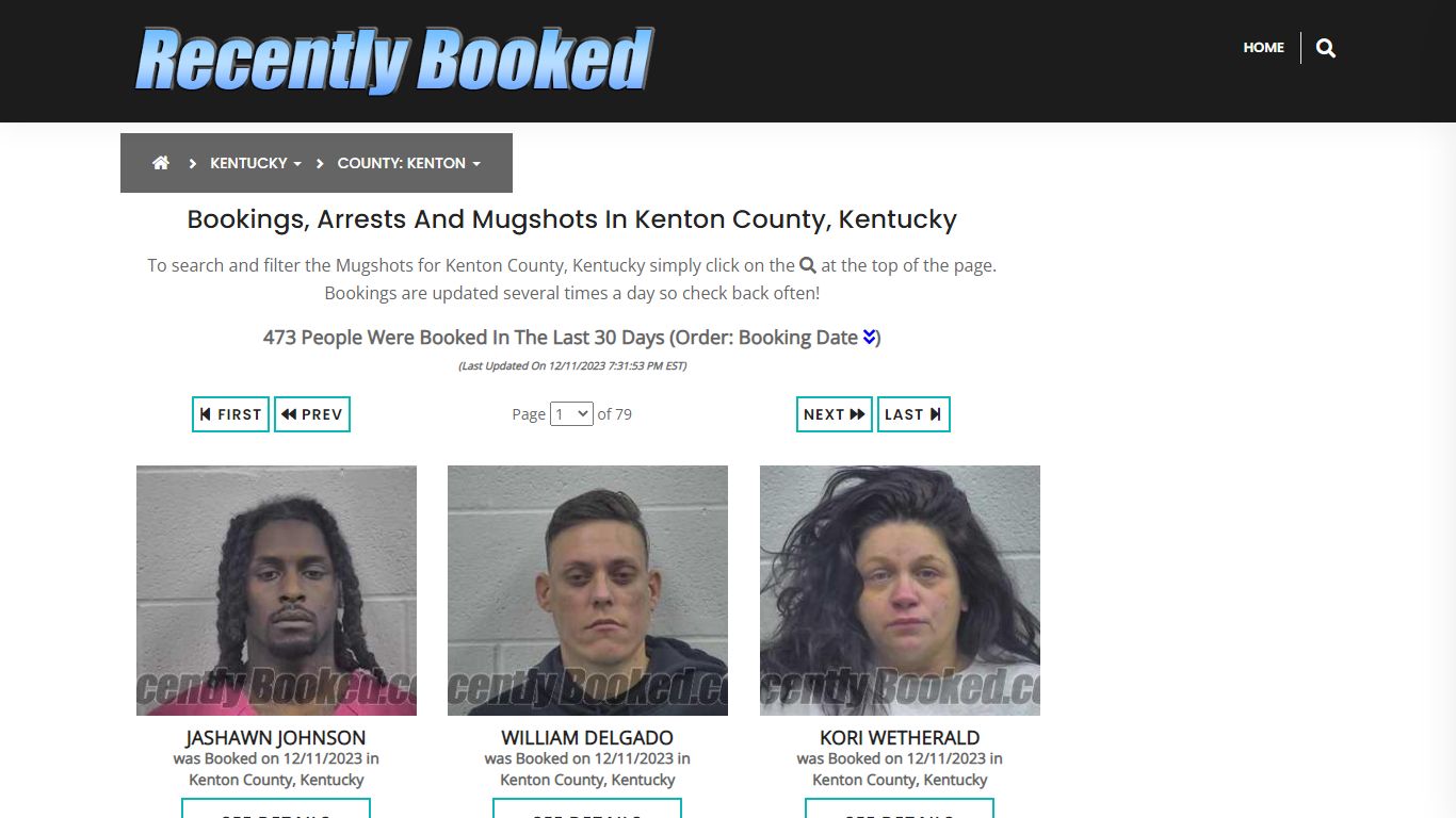 Bookings, Arrests and Mugshots in Kenton County, Kentucky - Recently Booked